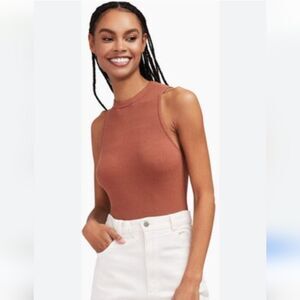 Naadam Cashmere Camel Tank Bodysuit size XS